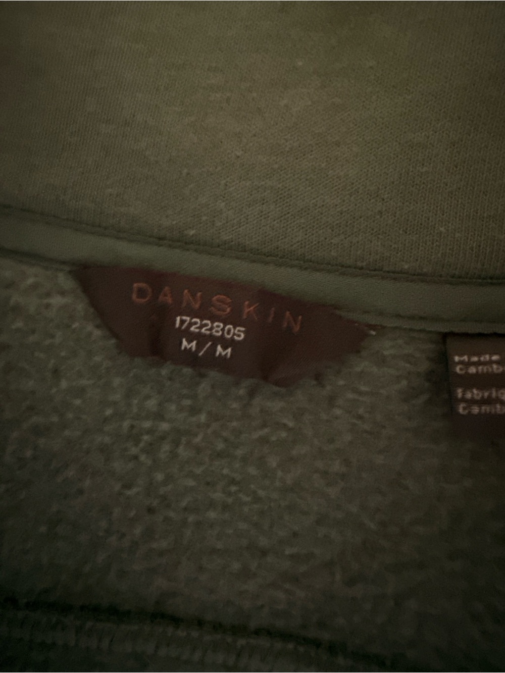 Danskin Sage Green Half-Zip Pullover - Picture 3 of 4